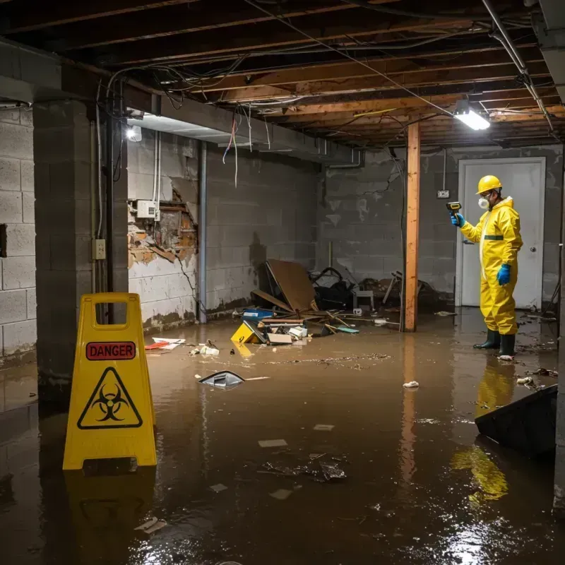 Flooded Basement Electrical Hazard in Saint Francisville, LA Property